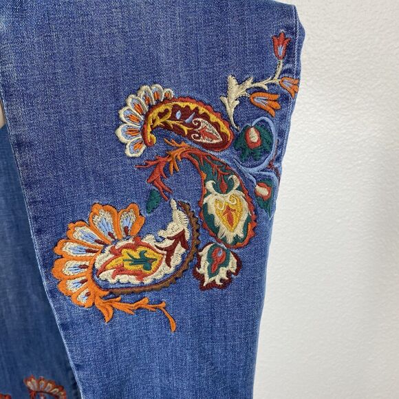 Chioc's So Slimming Girlfriend Slim Leg Ankle Jeans Size 14R / 2.5R Embroidered - Picture 6 of 13